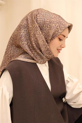 Silk Home Twill İpek Eşarp - 11464-12 Vizon