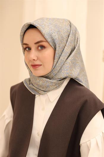 Silk Home Twill İpek Eşarp - 11464-16 Buz Mavisi