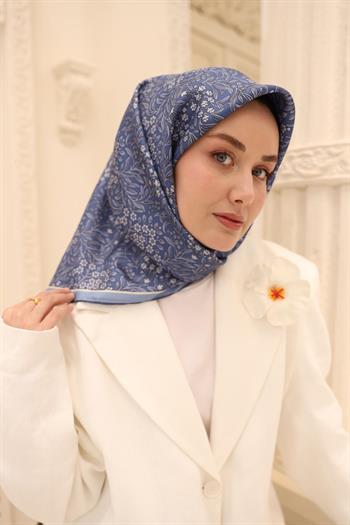 Silk Home Twill İpek Eşarp - 11464-21 İndigo