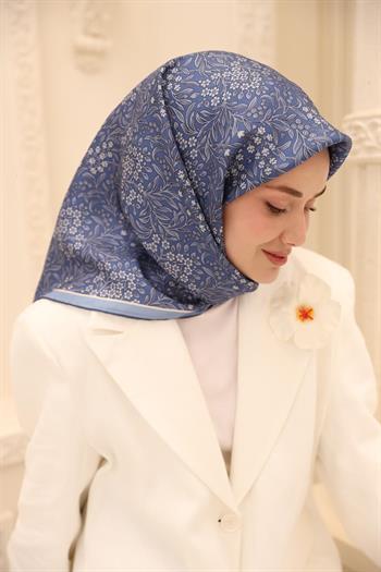 Silk Home Twill İpek Eşarp - 11464-21 İndigo