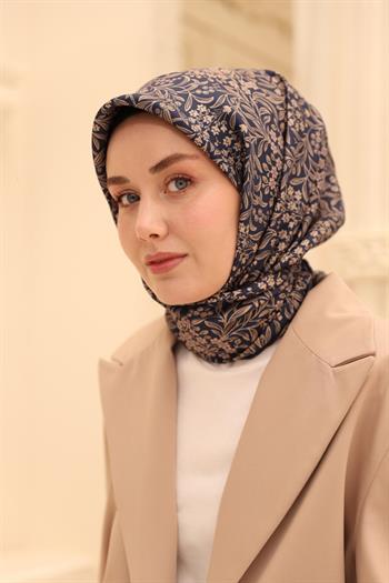 Silk Home Twill İpek Eşarp - 11464-33 Lacivert