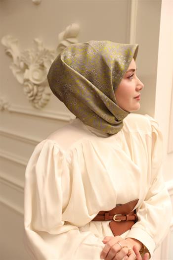 Silk Home Twill İpek Eşarp - 11464-49 Yeşil