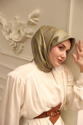 Silk Home Twill İpek Eşarp - 11464-49 Yeşil