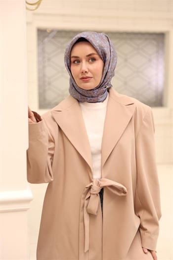 Silk Home Twill İpek Eşarp - 11464-51 Açık Mavi Lila