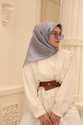 Silk Home Twill İpek Eşarp - 11464-55 Bebe Mavi