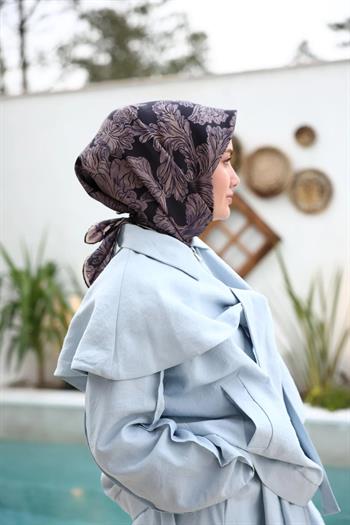 Silk Home Twill İpek Eşarp - 11468-32 Lacivert Mor