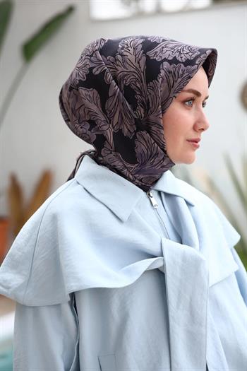 Silk Home Twill İpek Eşarp - 11468-32 Lacivert Mor