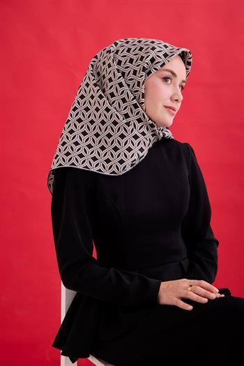 Silk Home Twill İpek Eşarp - 11479-02 Siyah Gri