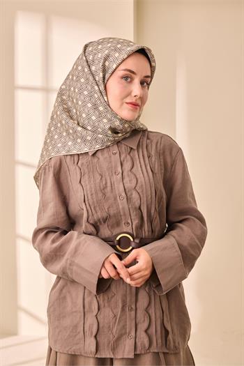 Silk Home Twill İpek Eşarp - 11479-03 Krem