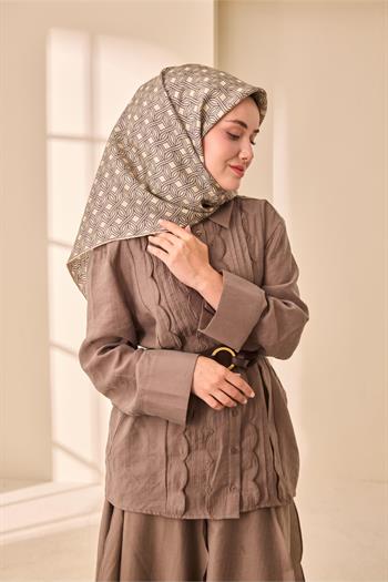 Silk Home Twill İpek Eşarp - 11479-03 Krem