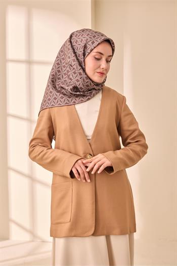 Silk Home Twill İpek Eşarp - 11479-11 Kahve Vizon