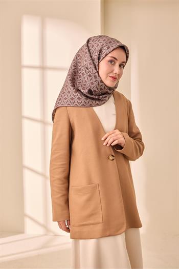 Silk Home Twill İpek Eşarp - 11479-11 Kahve Vizon