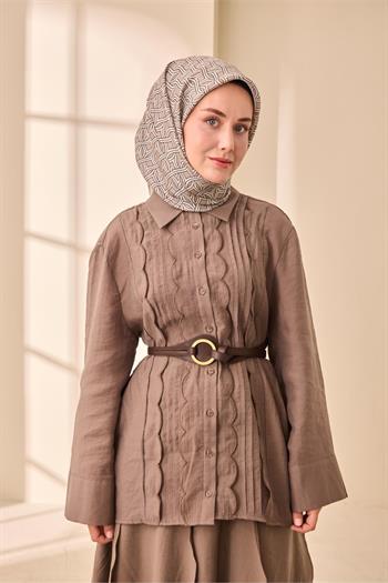 Silk Home Twill İpek Eşarp - 11479-13 Vizon Ekru