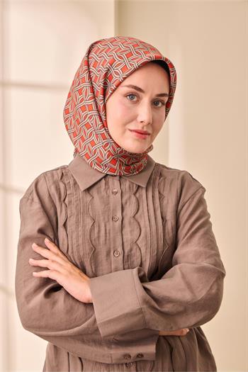 Silk Home Twill İpek Eşarp - 11479-21 Turuncu Vizon