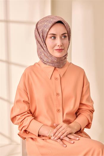 Silk Home Twill İpek Eşarp - 11479-25 Pembe Vizon