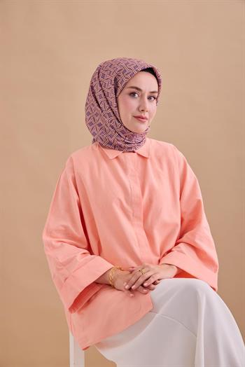 Silk Home Twill İpek Eşarp - 11479-27 Eflatun