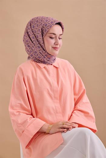 Silk Home Twill İpek Eşarp - 11479-27 Eflatun