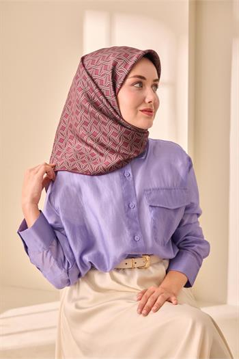 Silk Home Twill İpek Eşarp - 11479-30 Şarabi