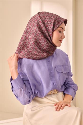 Silk Home Twill İpek Eşarp - 11479-30 Şarabi