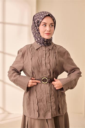 Silk Home Twill İpek Eşarp - 11479-35 Vizon