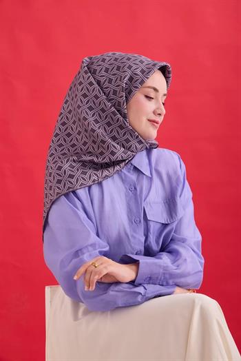 Silk Home Twill İpek Eşarp - 11479-36 Koyu Mor