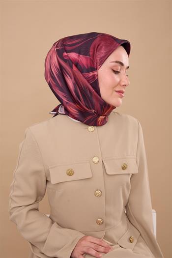 Silk Home Twill İpek Eşarp - 11480-54 Koyu Bordo