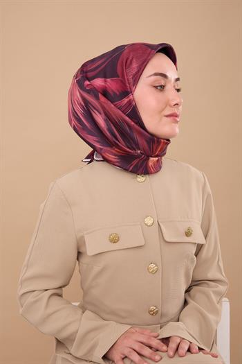 Silk Home Twill İpek Eşarp - 11480-54 Koyu Bordo