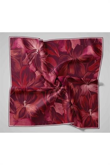 Silk Home Twill İpek Eşarp - 11480-54 Koyu Bordo