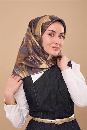 Silk Home Twill İpek Eşarp - 11480-59 Çelik Mavi