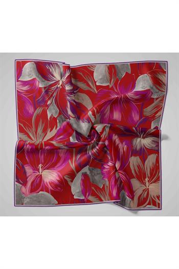 Silk Home Twill İpek Eşarp - 11480-60 Bordo