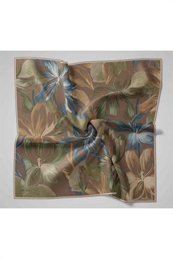 Silk Home Twill İpek Eşarp - 11480-67 Kahverengi