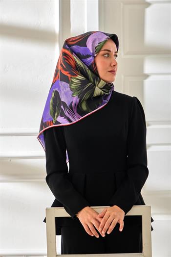 Silk Home Twill İpek Eşarp - 11480-69 Mor Lila