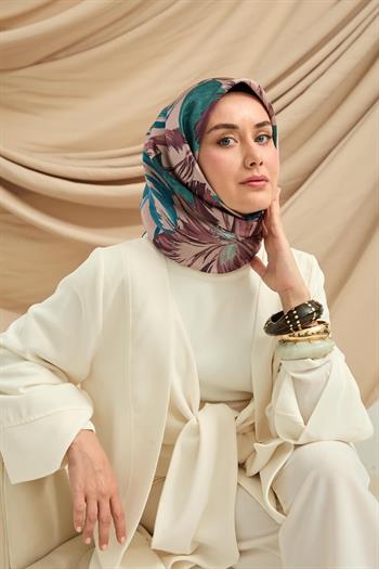 Silk Home Twill İpek Eşarp - 11480-72 Pudra Mavi