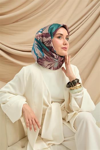 Silk Home Twill İpek Eşarp - 11480-72 Pudra Mavi