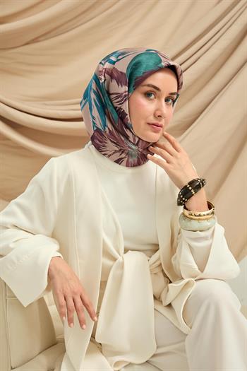 Silk Home Twill İpek Eşarp - 11480-72 Pudra Mavi