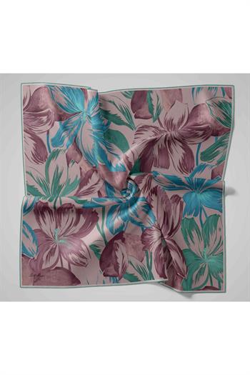 Silk Home Twill İpek Eşarp - 11480-72 Pudra Mavi