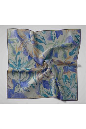 Silk Home Twill İpek Eşarp - 11480-76 Su Yeşili Mavi