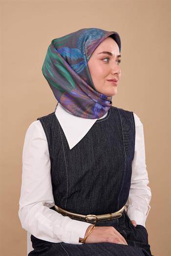 Silk Home Twill İpek Eşarp - 11480-77 Füme