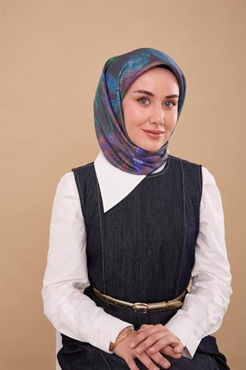 Silk Home Twill İpek Eşarp - 11480-77 Füme