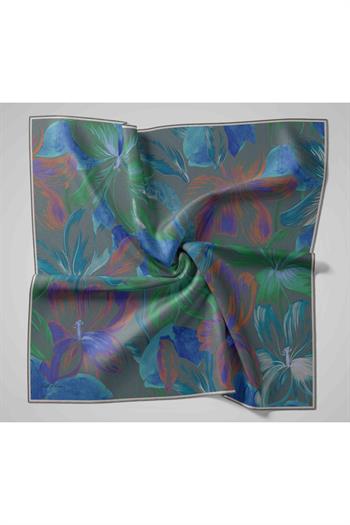 Silk Home Twill İpek Eşarp - 11480-77 Füme