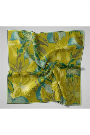 Silk Home Twill İpek Eşarp - 11480-80 Yağ Yeşili