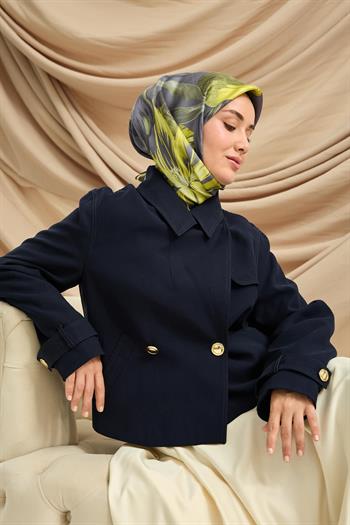 Silk Home Twill İpek Eşarp - 11480-82 Füme Yeşil