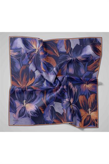 Silk Home Twill İpek Eşarp - 11480-84 Lacivert