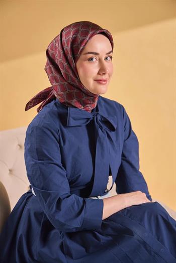 Silk Home Twill İpek Eşarp - 11521-06 Bordo