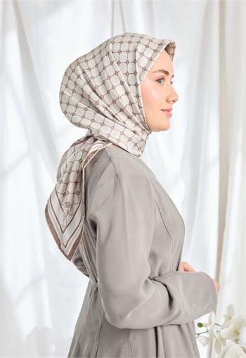 Silk Home Twill İpek Eşarp - 11539-06 Açık Taş