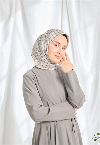 Silk Home Twill İpek Eşarp - 11539-06 Açık Taş