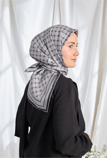 Silk Home Twill İpek Eşarp - 11539-07 Füme