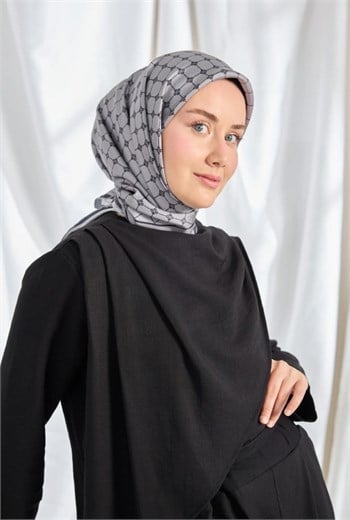 Silk Home Twill İpek Eşarp - 11539-07 Füme