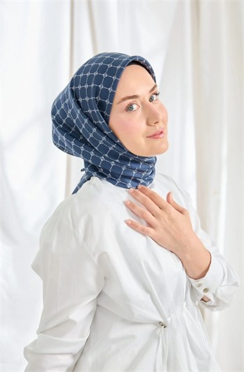 Silk Home Twill İpek Eşarp - 11539-13 Lacivert