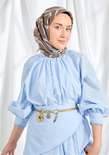 Silk Home Twill İpek Eşarp - 11548-07 Kahverengi